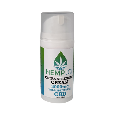Hemp Joi Extra Strength CBD Cream – 5000 mg Full Spectrum – 3.38 fl oz – Targeted Muscle & Joint Relief