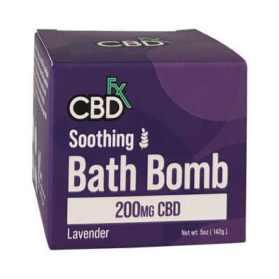 CBD FX Bath Bomb – 200mg CBD – 5 oz – 1 Count – Choose Your Scent: Eucalyptus, Lavender, Mango, or Lemongrass