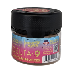 Happy Time Squared Delta 9 Gummies – Indica – Pineapple Punch – 750 mg Total – Relaxation + Sleep Support