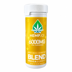 Hemp Joi 6000mg Super Blend Gummies – 30 Count Jar – Delta 8, Delta 9, THC-P & Live Resin – Indica Edibles – 5.8 oz