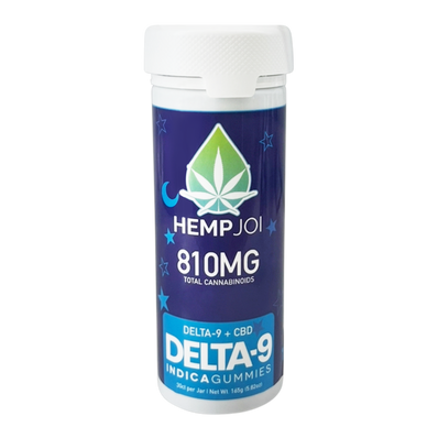 Delta 9 + CBD Infused Gummies – 810mg Total Cannabinoids – 30 Count Jar – Indica or Sativa – Choose Your Strain & Flavor – 5.8 oz
