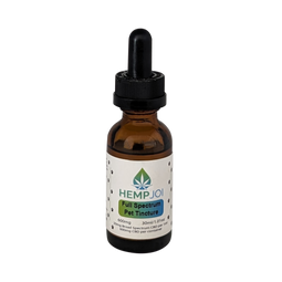 Hemp Joi Full Spectrum Pet CBD Tincture – 600 mg CBD per Bottle – 1.01 fl oz (30 mL) – 20 mg CBD per Serving