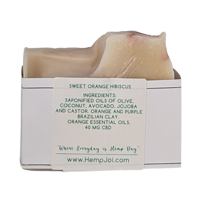 Hemp Joi CBD Rough Cut Soap – 40mg CBD – 5 oz – All-Natural CBD-Infused Bar – Choose Your Scent: Lavender Litsea or Rosemary Mint