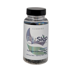 PurSlep CBD + CBN Sleep Gummies – Full Spectrum Hemp – 450 mg CBD / 150 mg CBN – Blueberry Flavor – 30 Count
