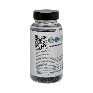 PurSlep CBD + CBN Sleep Gummies – Full Spectrum Hemp – 450 mg CBD / 150 mg CBN – Blueberry Flavor – 30 Count