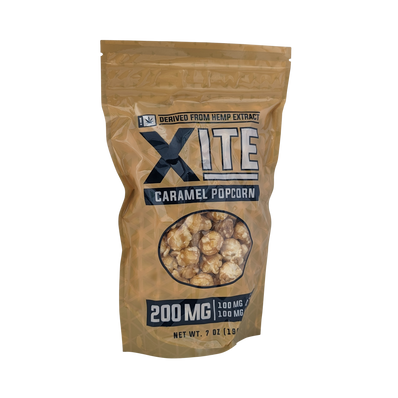Xite Caramel Popcorn Delta 9 CBD Edibles 200 mg - 7 Ounces - Gourmet & Delicious