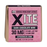 Xite Dark Chocolate Minis – 30mg Delta 9 + CBD Edibles – 5 Count Bag – Hemp-Derived THC Chocolate Treats