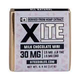 Xite Milk Chocolate Minis – 30mg Delta 9 + CBD Edibles – 5 Count Bag – Hemp-Derived THC Treats